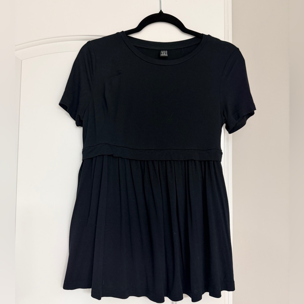 SHEIN Black Short Sleeve Maternity Top - Picture 3 of 3